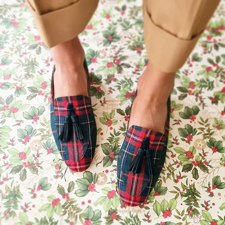 SKOTSKE CHIC LOAFERS MED FRANSAR
