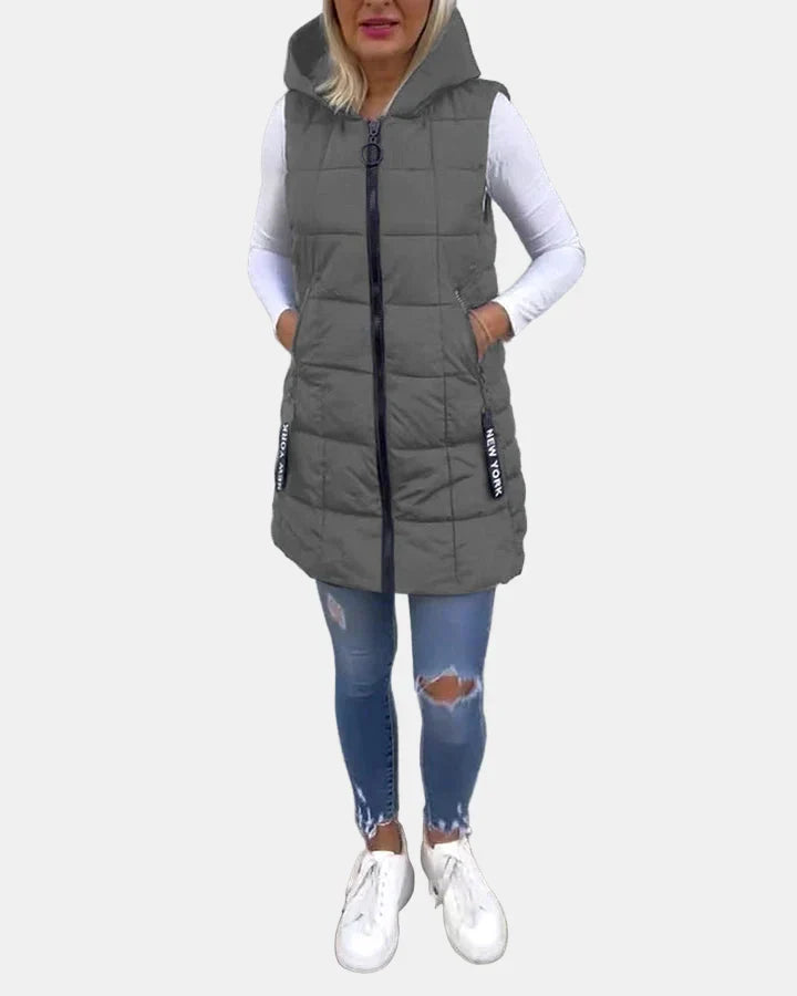 Solene | Ärmlös Vadderad Kappa