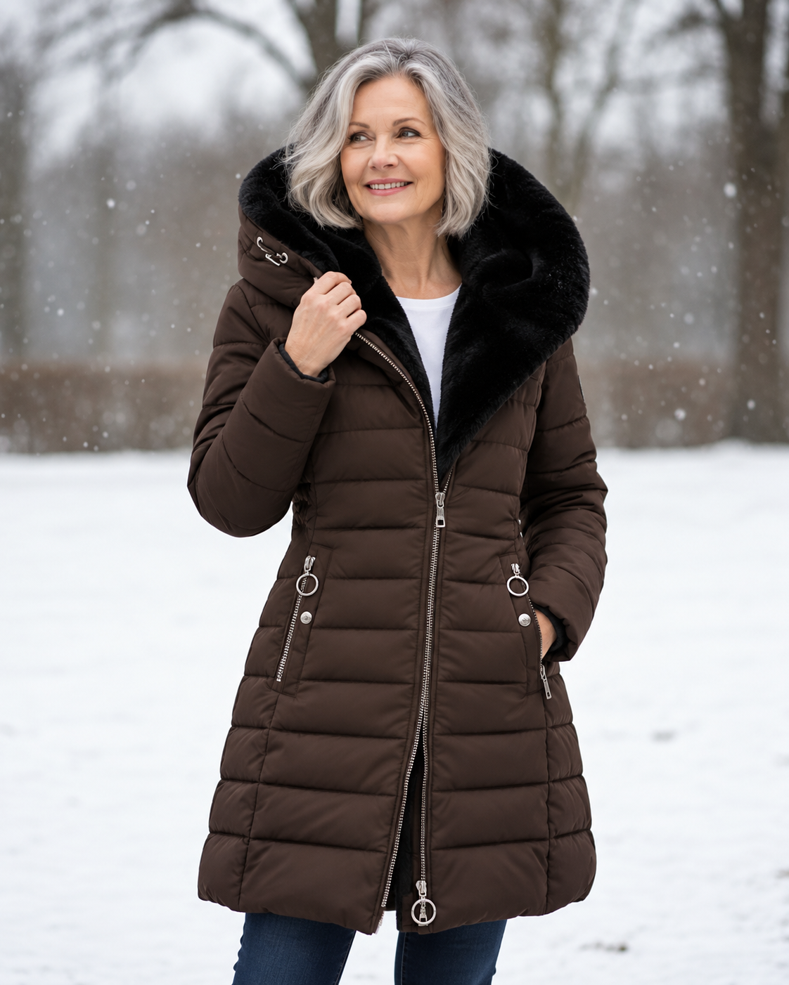 Aveline™ | Elegant Vinterjacka med Huva