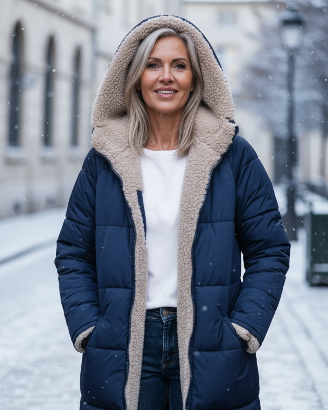 Xalviere | Varm Dubbelriktad Vinterjacka