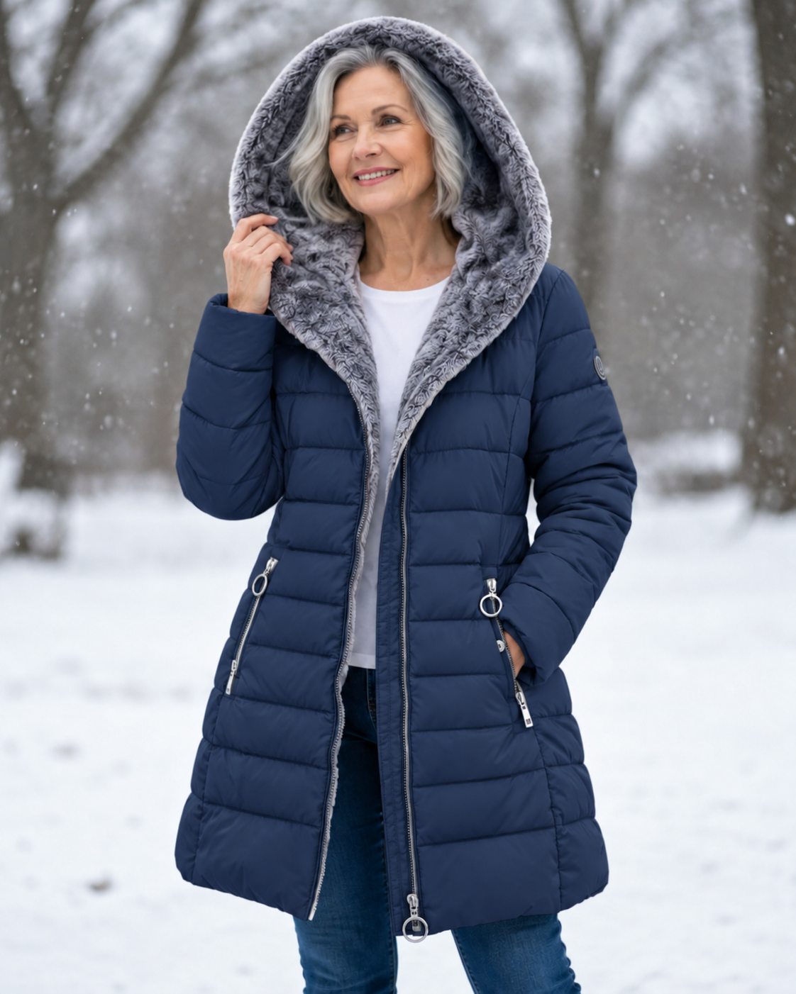 Aveline™ | Elegant Vinterjacka med Huva