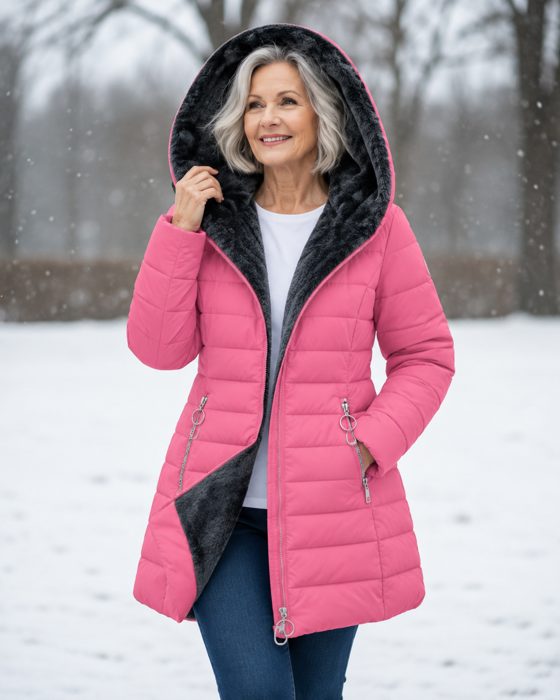 Aveline™ | Elegant Vinterjacka med Huva