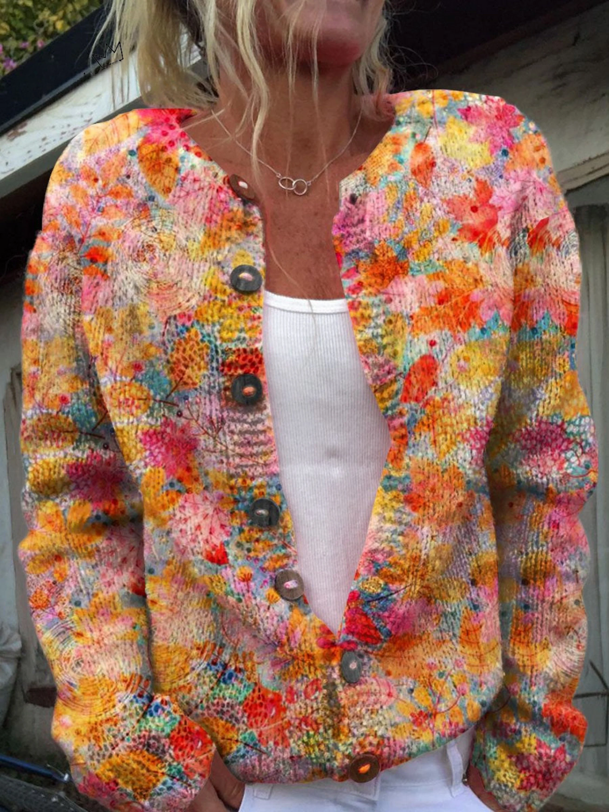 Helena™ | Vintage Stickad Cardigan Tröja
