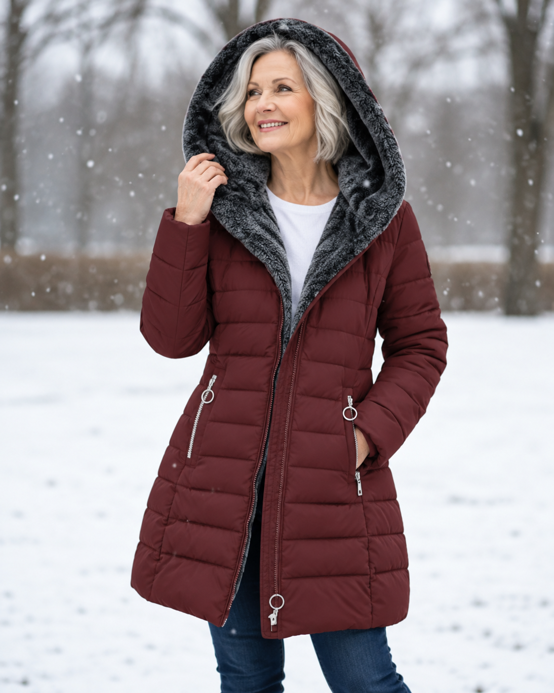 Aveline™ | Elegant Vinterjacka med Huva