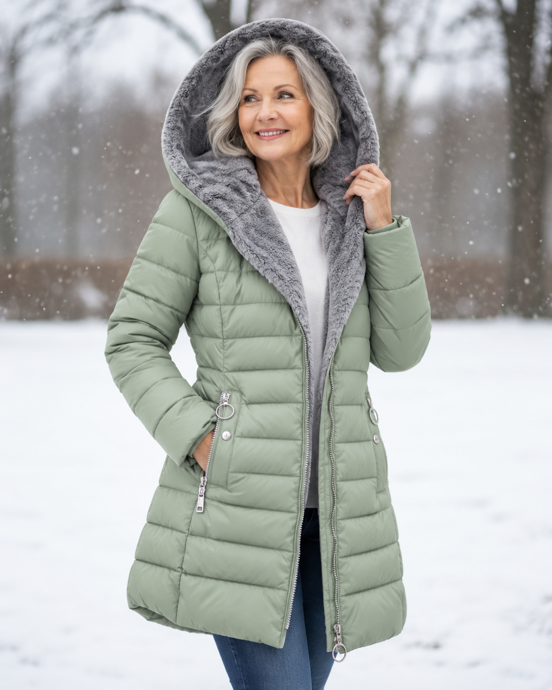 Aveline™ | Elegant Vinterjacka med Huva