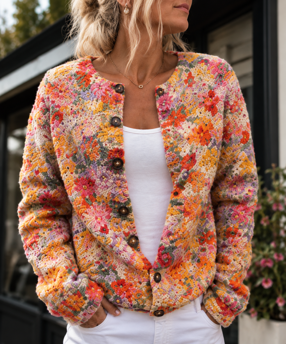 Helena™ | Vintage Stickad Cardigan Tröja