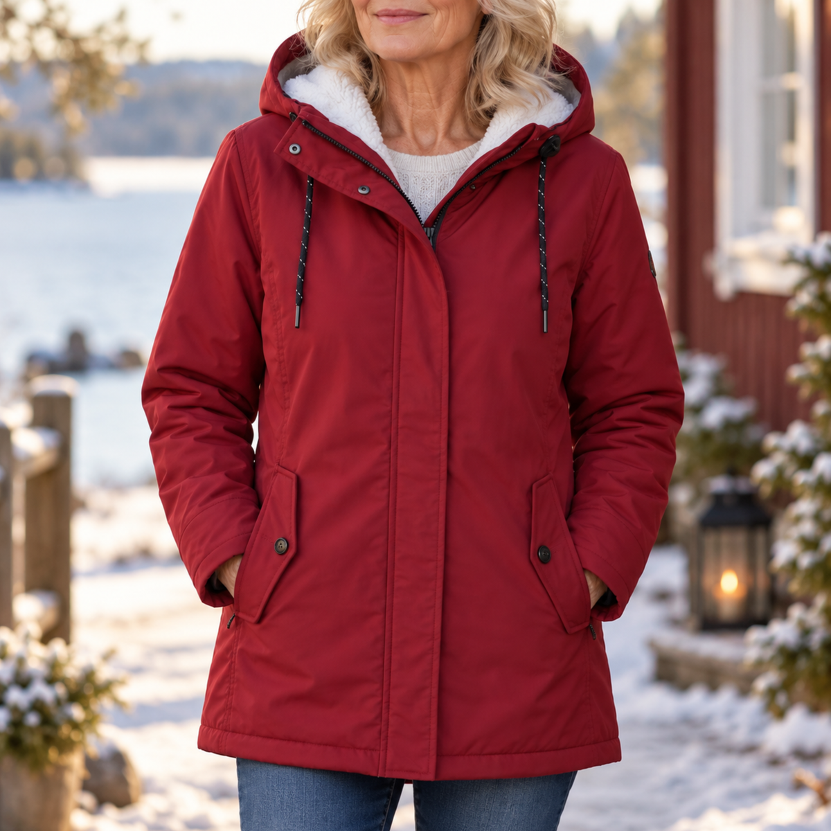 Annika | Vadderad vinterjacka med huva