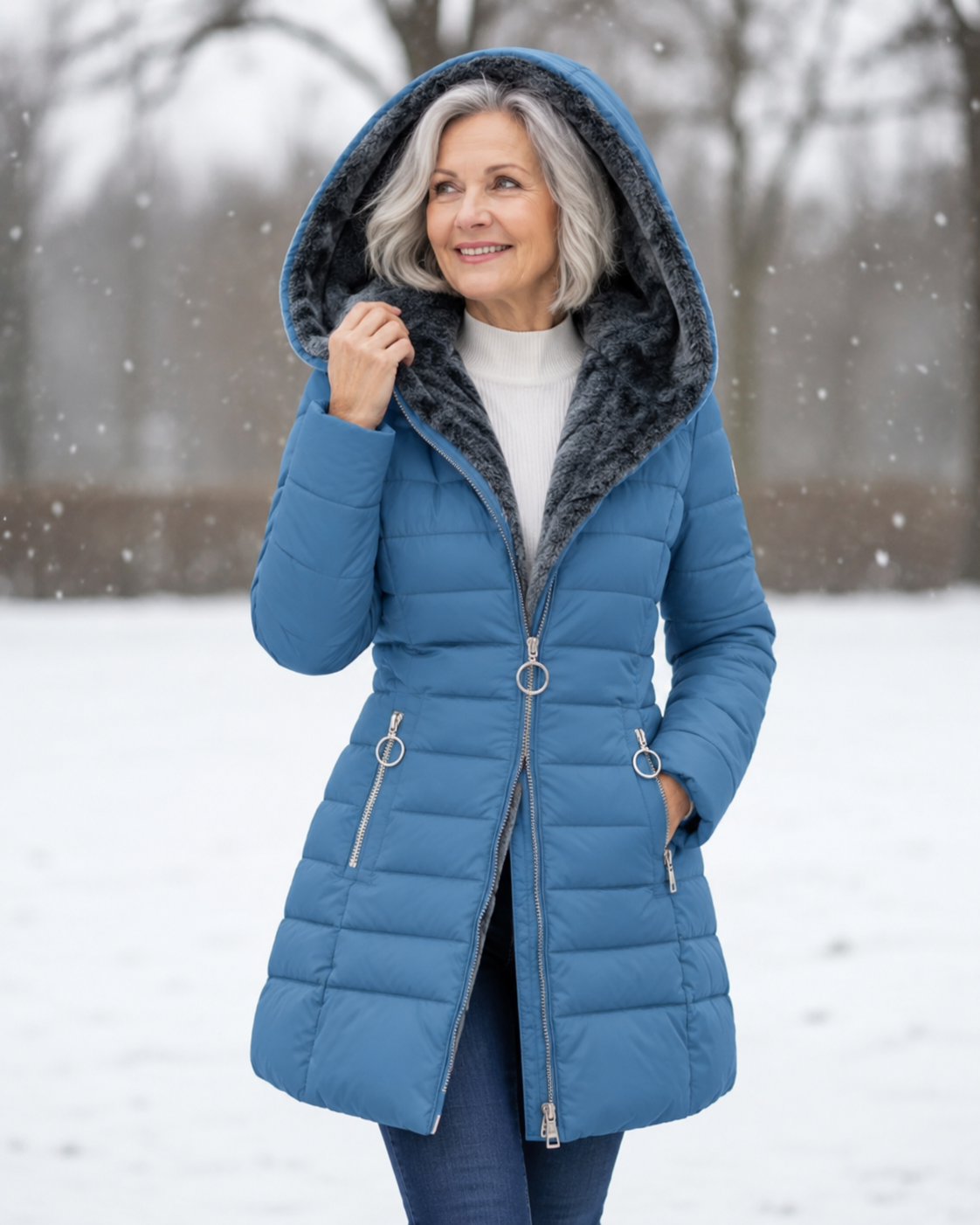 Aveline™ | Elegant Vinterjacka med Huva