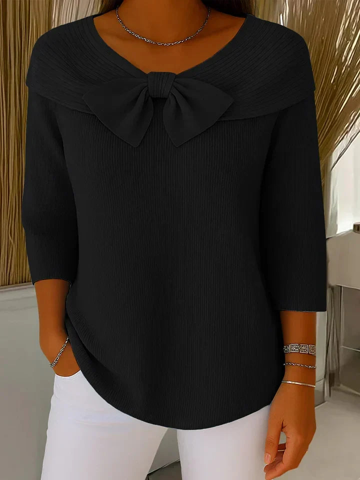 Lirya™ | Elegant stickad topp med rosett