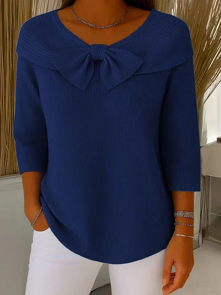 Lirya™ | Elegant stickad topp med rosett