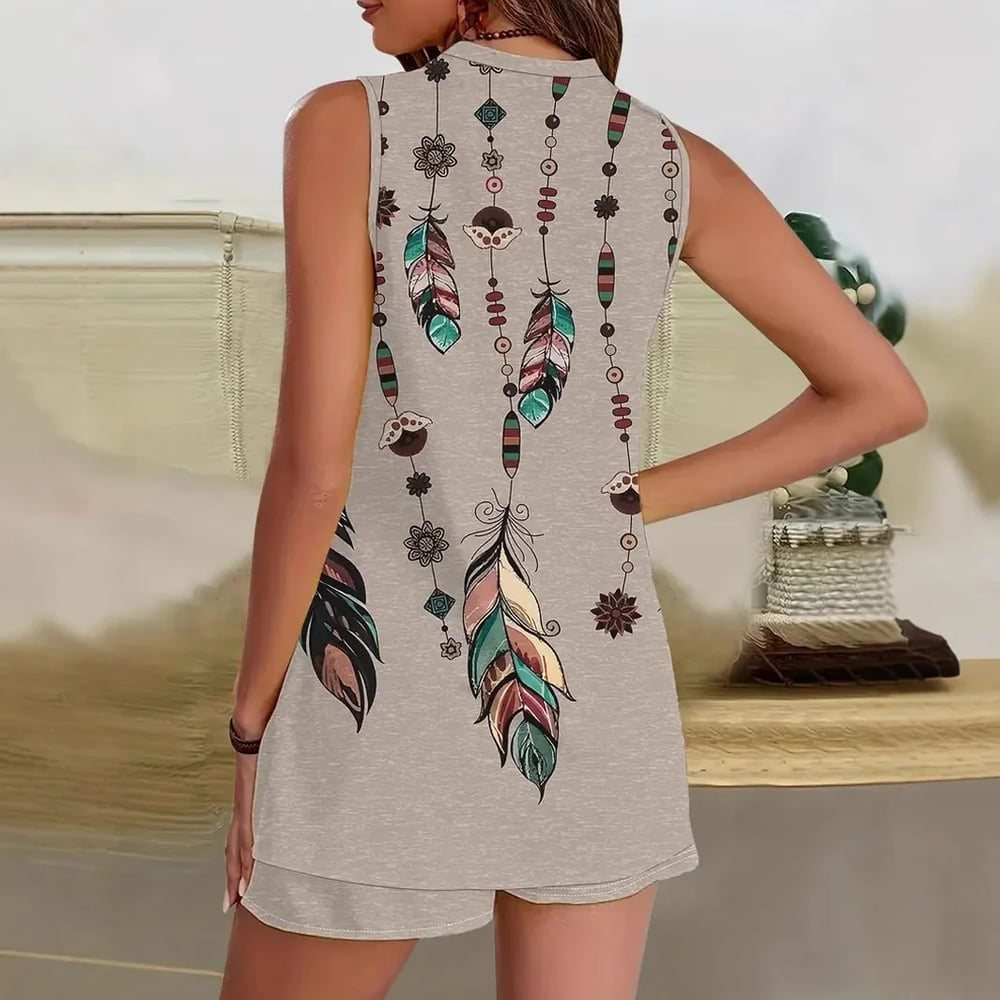 Vilma - Boho Feather Lounge Set