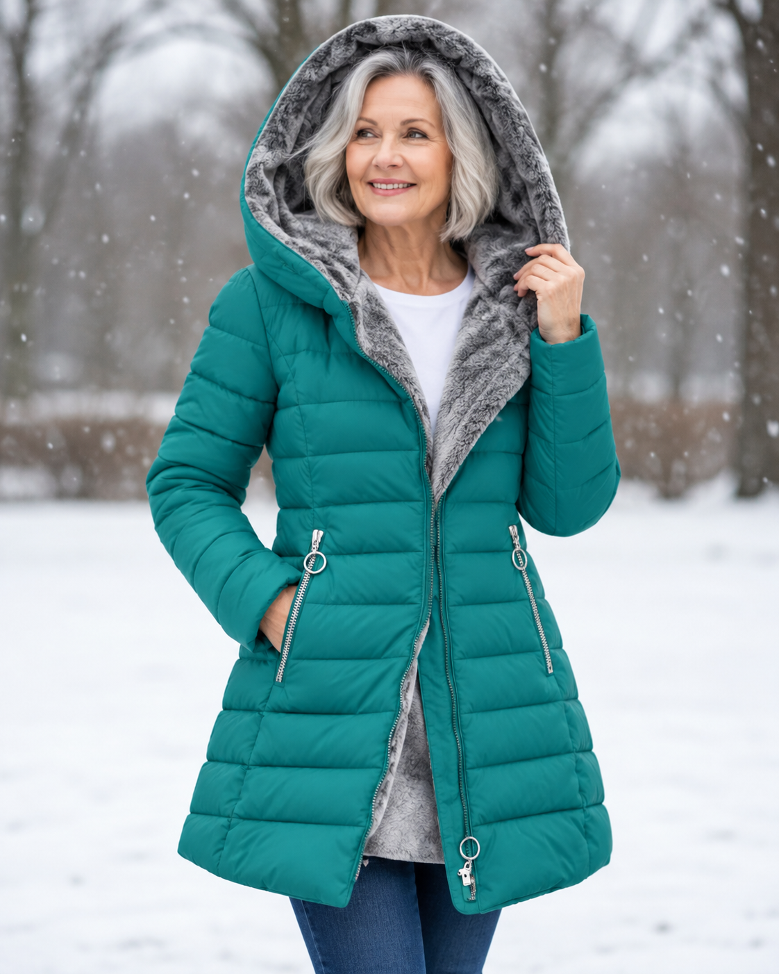 Aveline™ | Elegant Vinterjacka med Huva