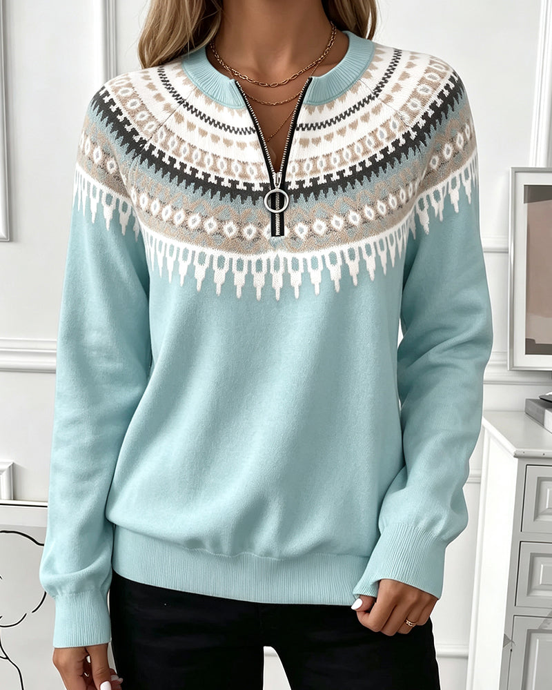 Annemieke | Sweatshirt med dragkedja