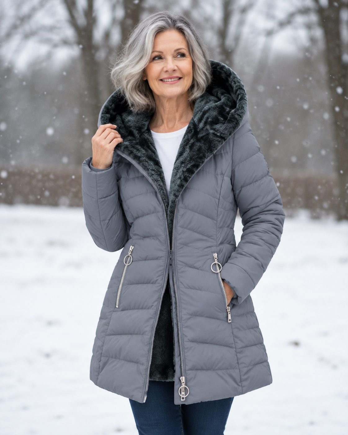 Aveline™ | Elegant Vinterjacka med Huva